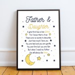 Daddy Gifts From Daughter Poem Framed Print Dad Birthday Xmas