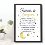 Daddy Gifts From Daughter Poem Framed Print Dad Birthday Xmas