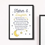 Daddy Gifts From Daughter Poem Framed Print Dad Birthday Xmas