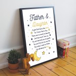 Daddy Gifts From Daughter Poem Framed Print Dad Birthday Xmas