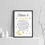 Daddy Gifts From Daughter Poem Framed Print Dad Birthday Xmas