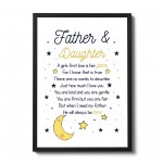 Daddy Gifts From Daughter Poem Framed Print Dad Birthday Xmas