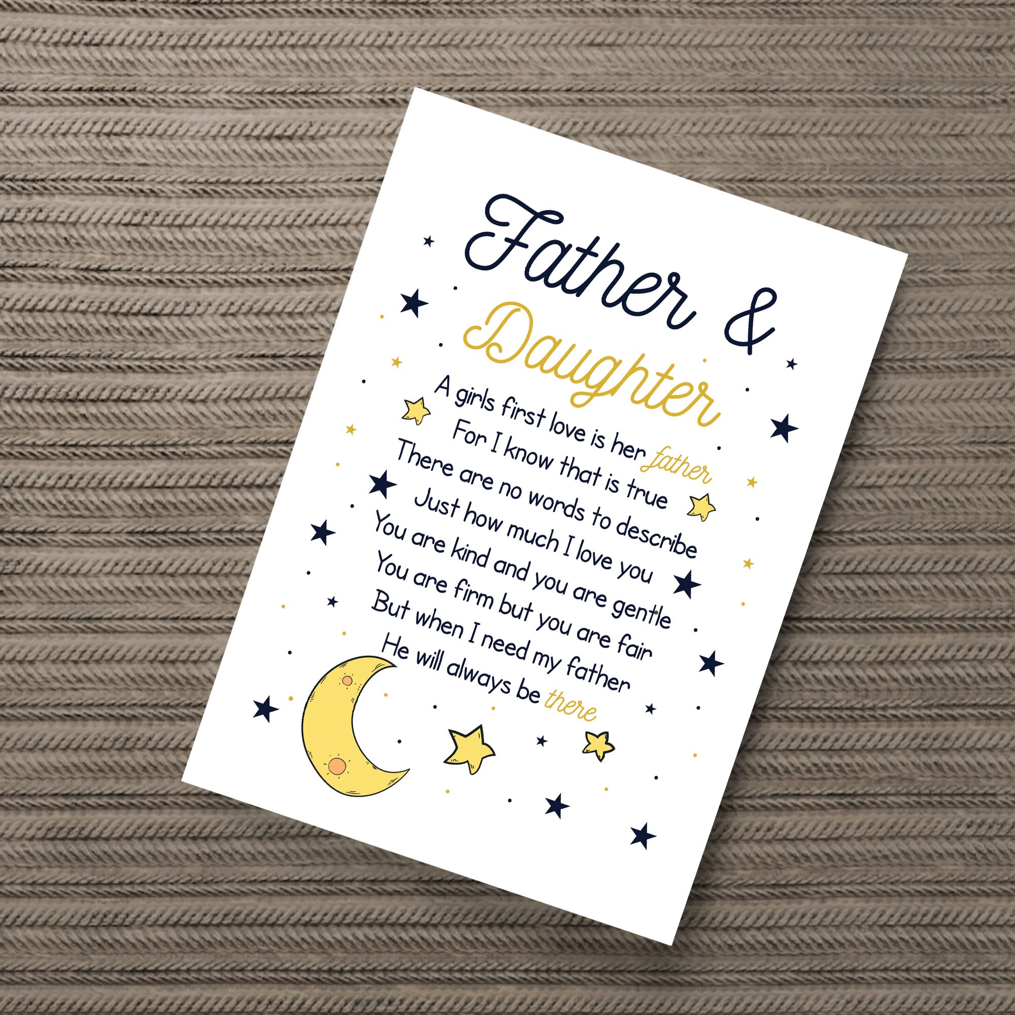 daddy gifts from daughter poem print dad birthday