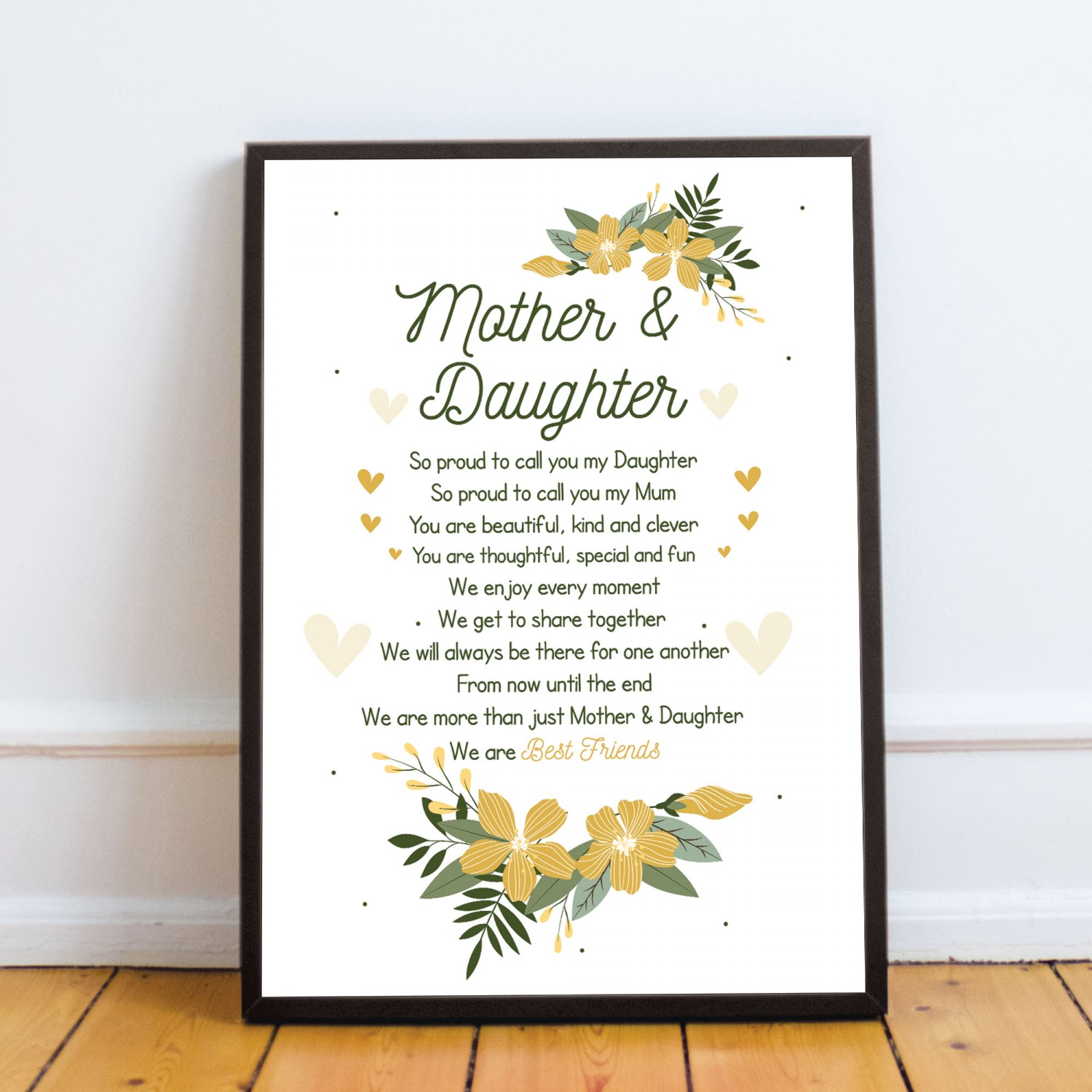 Mother And Daughter Gift Poem Framed Print Gift For Mum Birthday Mother And Daughter Gift Poem Framed Print Gift For Mum Birthday