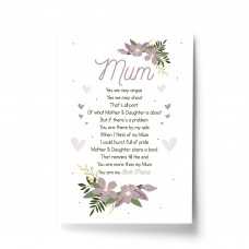 Mother And Daughter Gift Print Mum Birthday Christmas Gift 