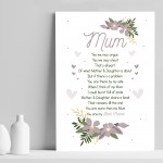 Mother And Daughter Gift Print Mum Birthday Christmas Gift 