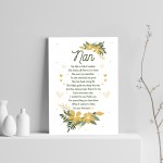 Nan Poem Print Nan Birthday Christmas Gift Framed Print Nan Gift