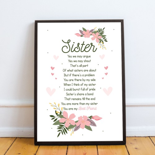 Sister Gift For Birthday Christmas Gift for Best Friend Keepsake