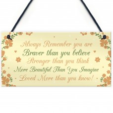 Stronger Inspirational Plaque Friendship Gifts Friendship Quote 