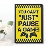 Yellow Gaming Print For Wall Boys Bedroom Decor Gamer Gift Frame