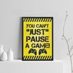 Yellow Gaming Print For Wall Boys Bedroom Decor Gamer Gift Frame