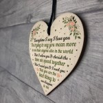 I Love You Plaque Wood Heart Special Anniversary Birthday Gift