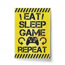 Gaming Sign Yellow Gaming Print For Wall Boys Bedroom Decor Gift