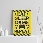 Gaming Sign Yellow Gaming Print For Wall Boys Bedroom Decor Gift Gaming Sign Yellow Gaming Print For Wall Boys Bedroom Decor Gift
