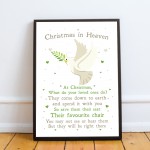 Christmas In Heaven Xmas Decoration Memorial Quote Poem Framed