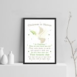Christmas In Heaven Xmas Decoration Memorial Quote Poem Framed