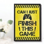Framed Funny Gaming Print For Wall Boys Bedroom Decor Gamer Gift