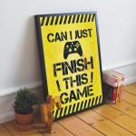 Framed Funny Gaming Print For Wall Boys Bedroom Decor Gamer Gift