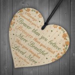 You Are Braver Stronger Beautiful Wooden Heart Friendship Gift