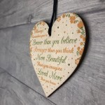You Are Braver Stronger Beautiful Wooden Heart Friendship Gift