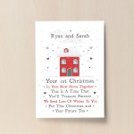 Personalised First 1st Christmas In Your New Home Print Decor