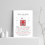 Personalised First 1st Christmas In Your New Home Print Decor
