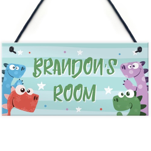 Dinosaur Bedroom Nursery Sign Christmas Birthday Gift For Son 