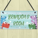Dinosaur Bedroom Nursery Sign Christmas Birthday Gift For Son 