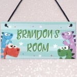 Dinosaur Bedroom Nursery Sign Christmas Birthday Gift For Son 