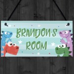 Dinosaur Bedroom Nursery Sign Christmas Birthday Gift For Son 