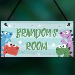 Dinosaur Bedroom Nursery Sign Christmas Birthday Gift For Son 