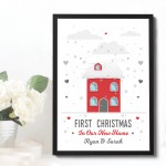 Personalised First 1st Christmas In Our New Home Framed Print