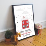 Personalised First 1st Christmas In Our New Home Framed Print