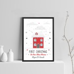 Personalised First 1st Christmas In Our New Home Framed Print