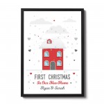 Personalised First 1st Christmas In Our New Home Framed Print