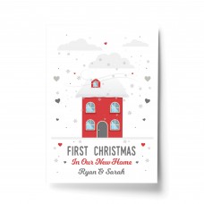 Personalised First 1st Christmas In Our New Home Print Decor