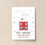 Personalised First 1st Christmas In Our New Home Print Decor