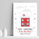Personalised First 1st Christmas In Our New Home Print Decor