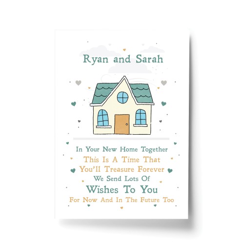 Personalised House Warming Gift First Home Print Congratulations