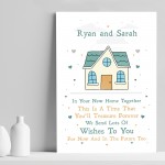 Personalised House Warming Gift First Home Print Congratulations