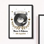 1st 2nd 5th Anniversary Gift For Husband Wife Boyfriend Frame