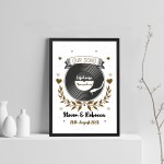 1st 2nd 5th Anniversary Gift For Husband Wife Boyfriend Frame