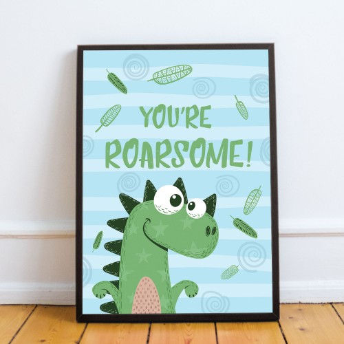 Dinosaur Print For Boys Bedroom Nursery Decor Boys Bedroom Art