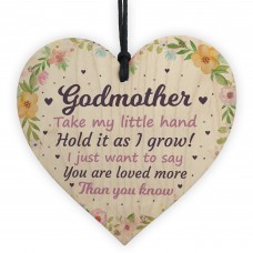 Godmother Gifts Best Friend Wooden Heart Plaque Thank You