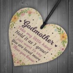 Godmother Gifts Best Friend Wooden Heart Plaque Thank You