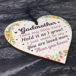 Godmother Gifts Best Friend Wooden Heart Plaque Thank You