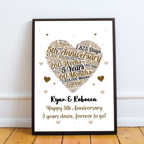 4th Anniversary Gift Wedding Anniversary Gift For Husband Wife