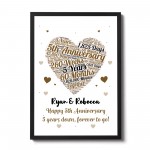 4th Anniversary Gift Wedding Anniversary Gift For Husband Wife