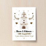 1st 2nd 10th Wedding Anniversary Gift For Husband Wife Print