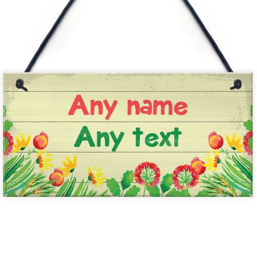 Personalised Sensory Garden Greenhouse Allotment Sign New Home